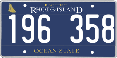 RI license plate 196358