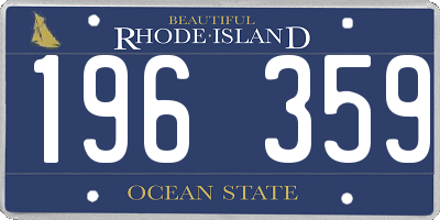 RI license plate 196359
