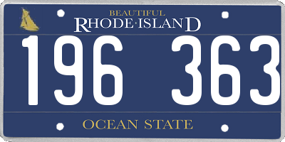 RI license plate 196363