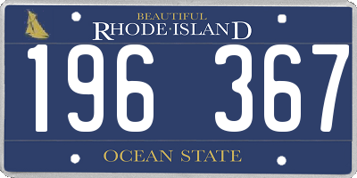 RI license plate 196367