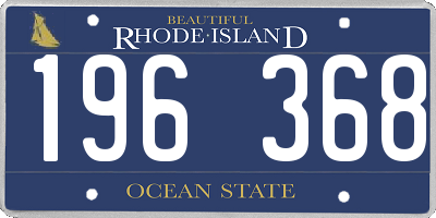 RI license plate 196368