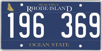 RI license plate 196369