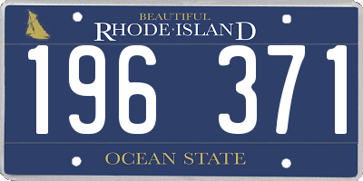 RI license plate 196371