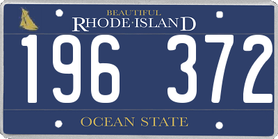 RI license plate 196372