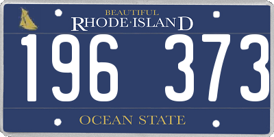 RI license plate 196373