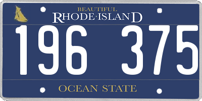 RI license plate 196375