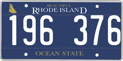 RI license plate 196376