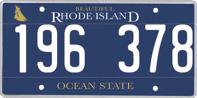 RI license plate 196378