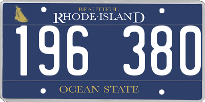 RI license plate 196380