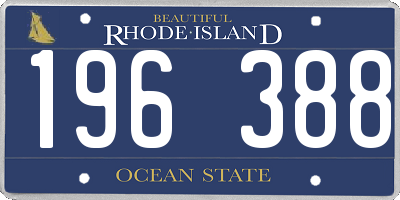 RI license plate 196388