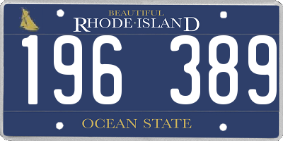 RI license plate 196389
