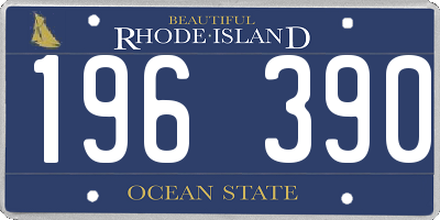 RI license plate 196390