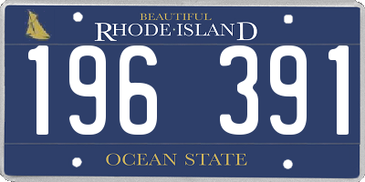 RI license plate 196391