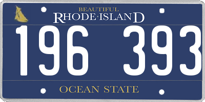 RI license plate 196393