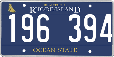 RI license plate 196394