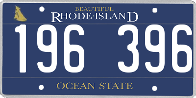 RI license plate 196396