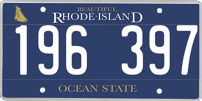 RI license plate 196397