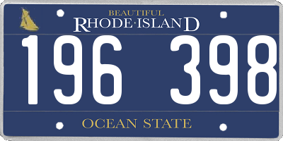 RI license plate 196398