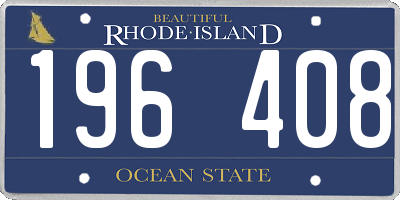 RI license plate 196408