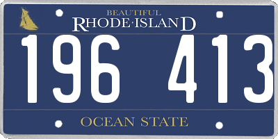 RI license plate 196413