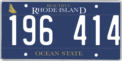 RI license plate 196414
