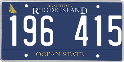 RI license plate 196415