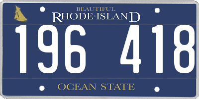RI license plate 196418