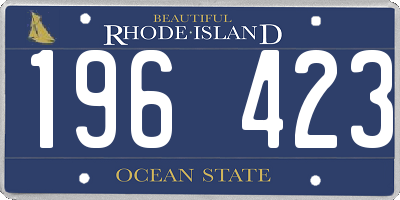 RI license plate 196423
