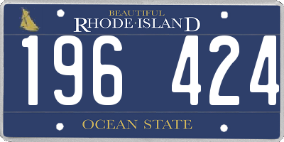 RI license plate 196424