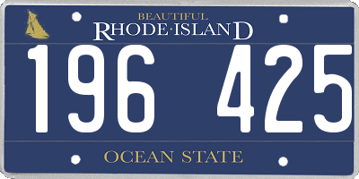 RI license plate 196425