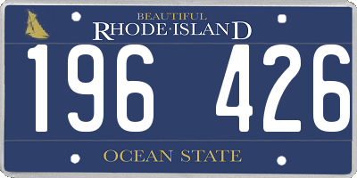 RI license plate 196426