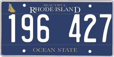 RI license plate 196427