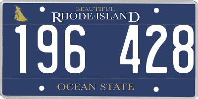RI license plate 196428