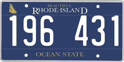 RI license plate 196431