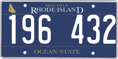 RI license plate 196432