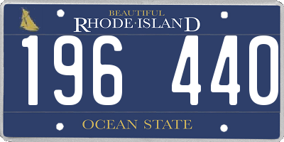 RI license plate 196440