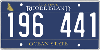 RI license plate 196441