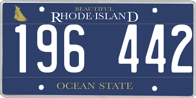 RI license plate 196442