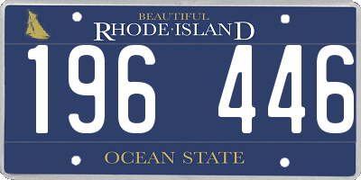 RI license plate 196446