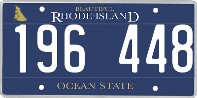 RI license plate 196448