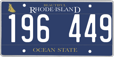 RI license plate 196449