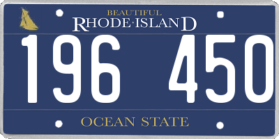 RI license plate 196450