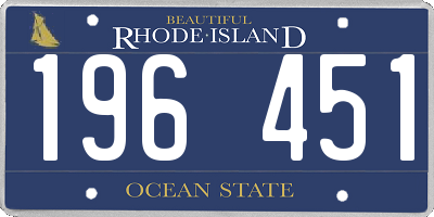 RI license plate 196451