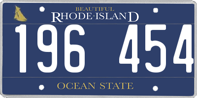 RI license plate 196454