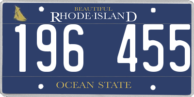 RI license plate 196455