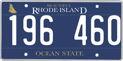 RI license plate 196460
