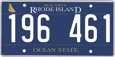 RI license plate 196461