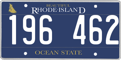 RI license plate 196462