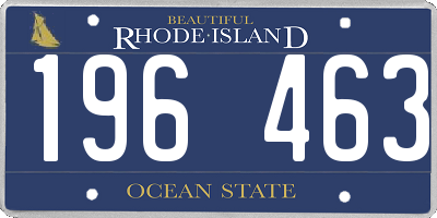 RI license plate 196463