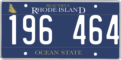 RI license plate 196464